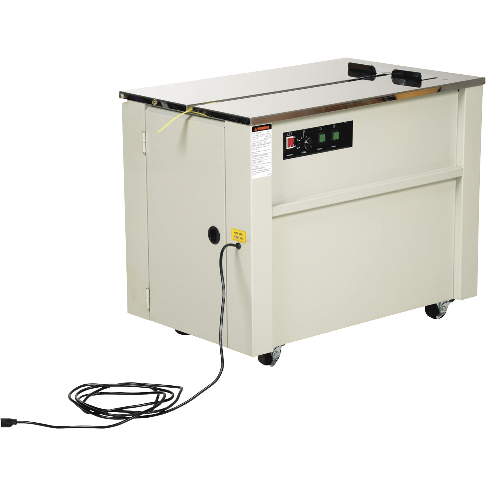 Vestil Semiautomatic Strapping Machine - 22.5in. x 35in. x 29in., Polypropylene Strapping, Model# S-2001